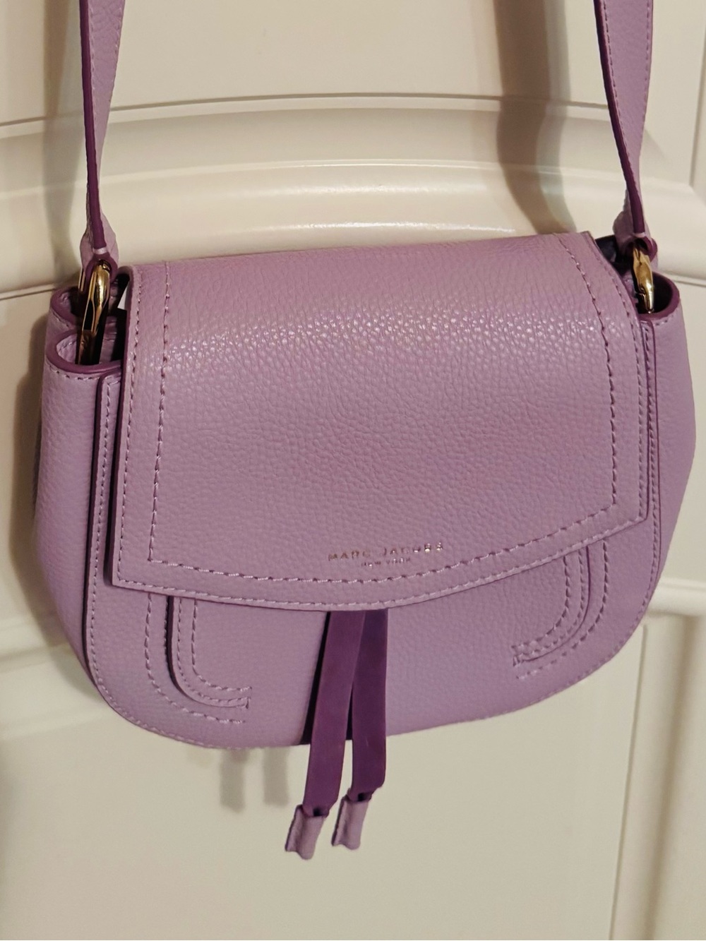 Marc Jacobs Pebbled Leather Crossbody in Light Purple